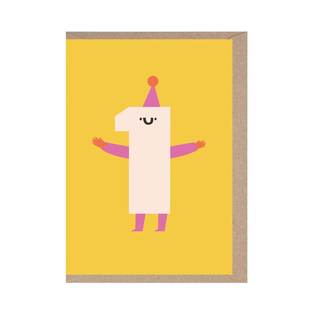 ‘1’ Die Cut Card - Simply Rye