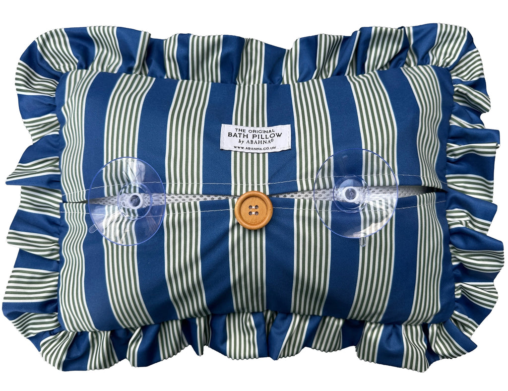 Blue & Green Striped Bath Pillow