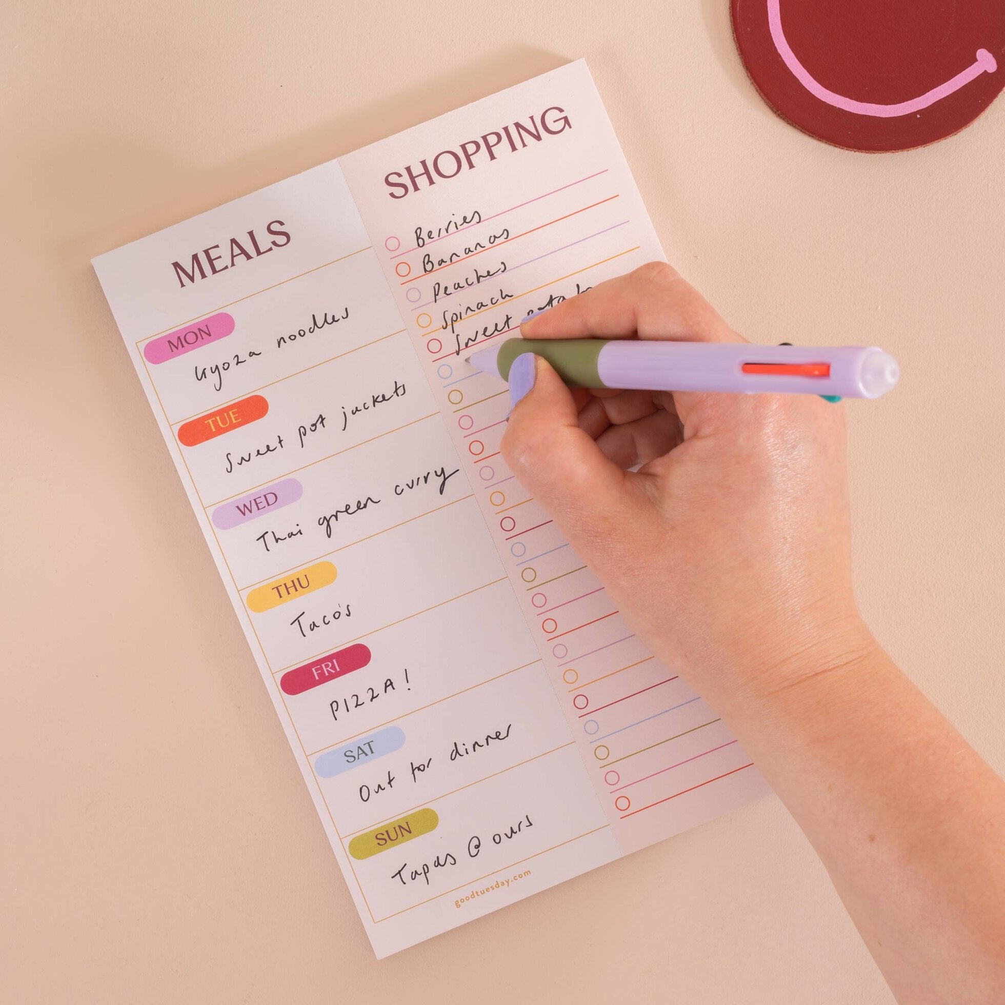 Meal Planner & Shopping List Pad - Colour Theory