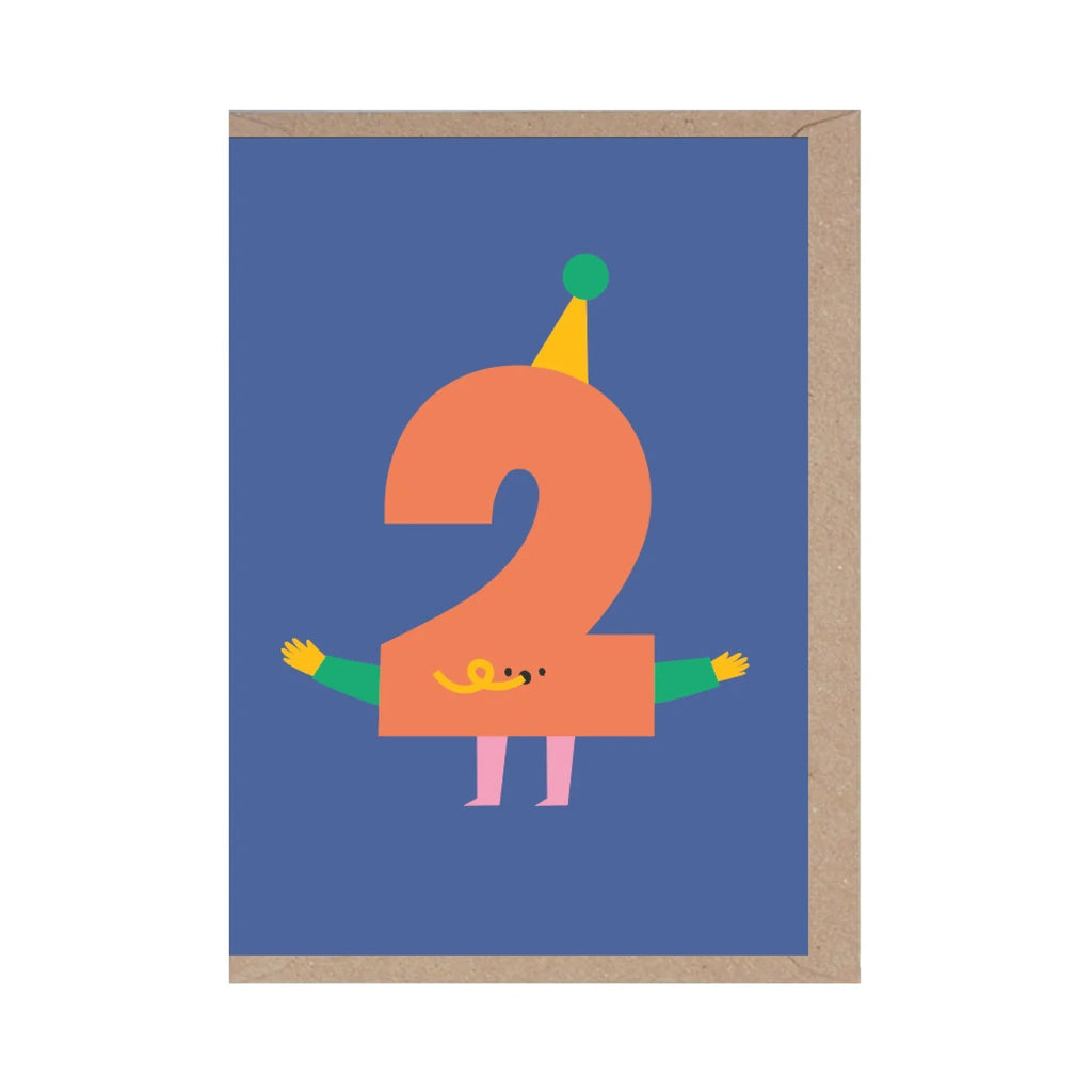 ‘2’ Die Cut Card - Simply Rye