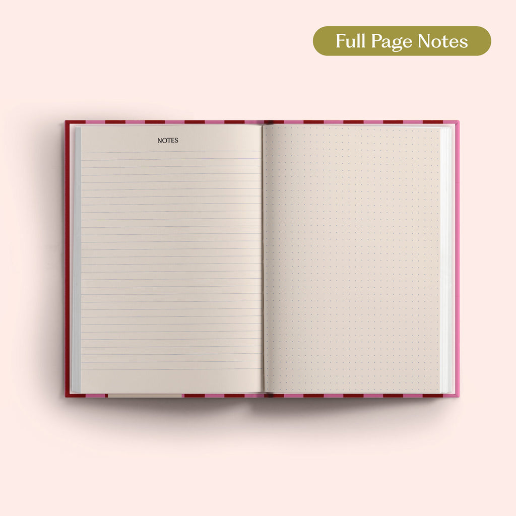2027 Diary - Pink & Red Stripe