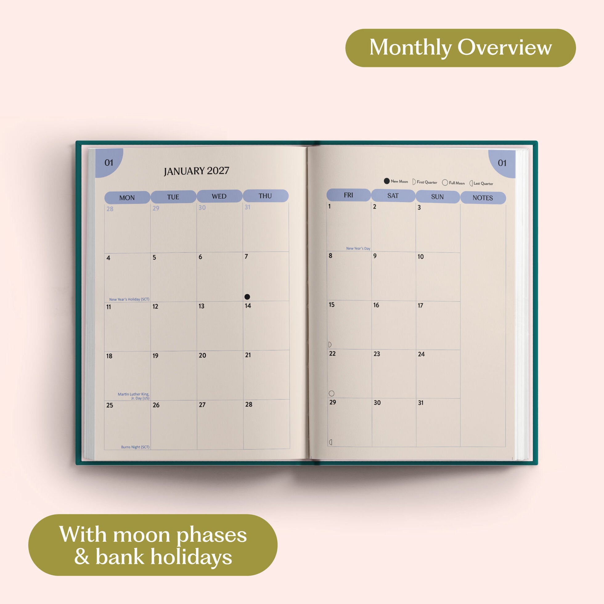 2027 Diary - Teal