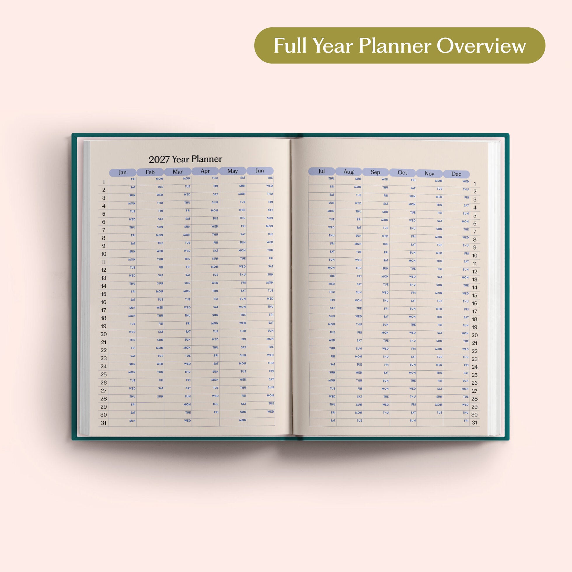 2027 Diary - Teal