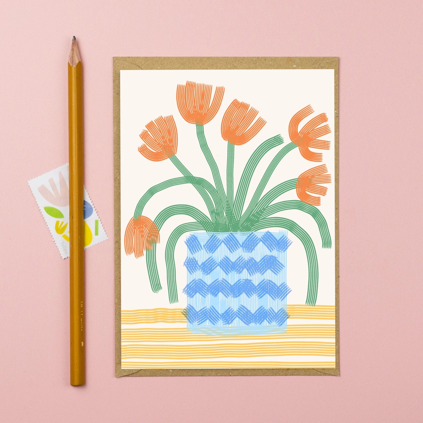 Tulips Vase Card