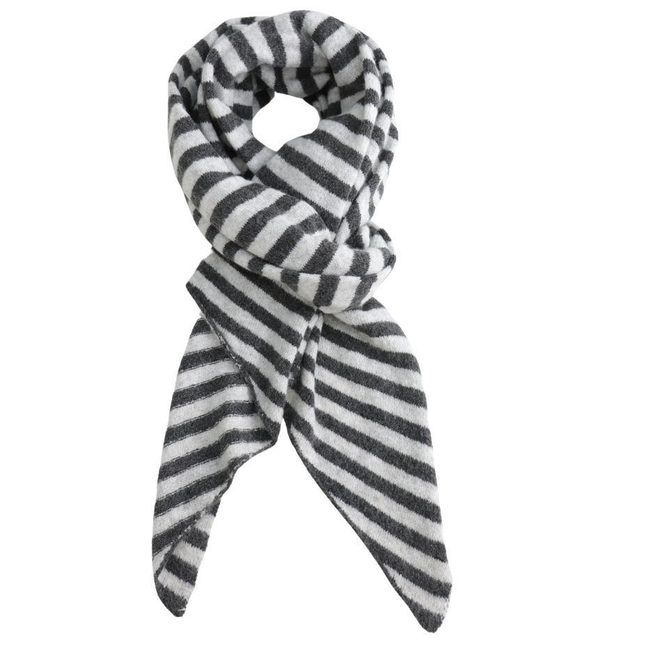 Sienna Stripe Scarf - Grey