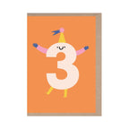 ‘3’ Die Cut Card - Simply Rye