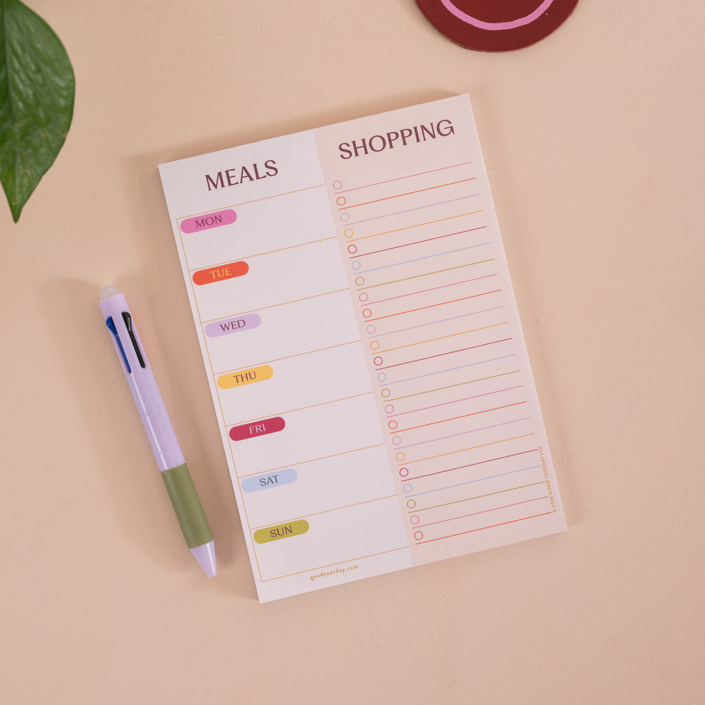 Meal Planner & Shopping List Pad - Colour Theory