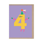 ‘4’ Die Cut Card - Simply Rye