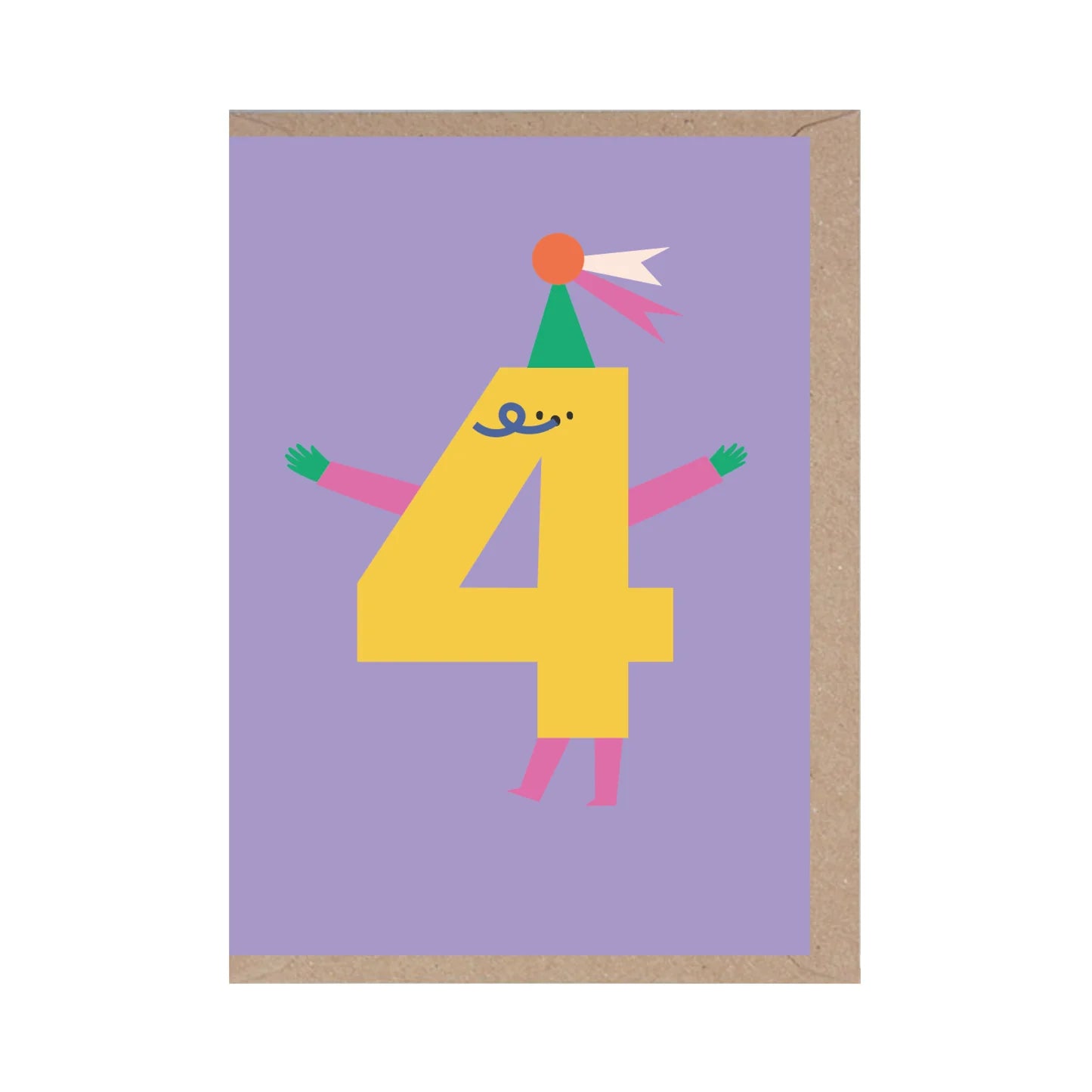 ‘4’ Die Cut Card - Simply Rye