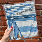 Light Blue and White Striped Bunting