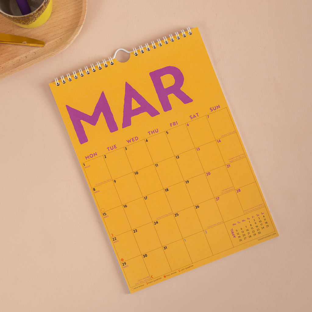 2027 Calendar - Colourburst A4
