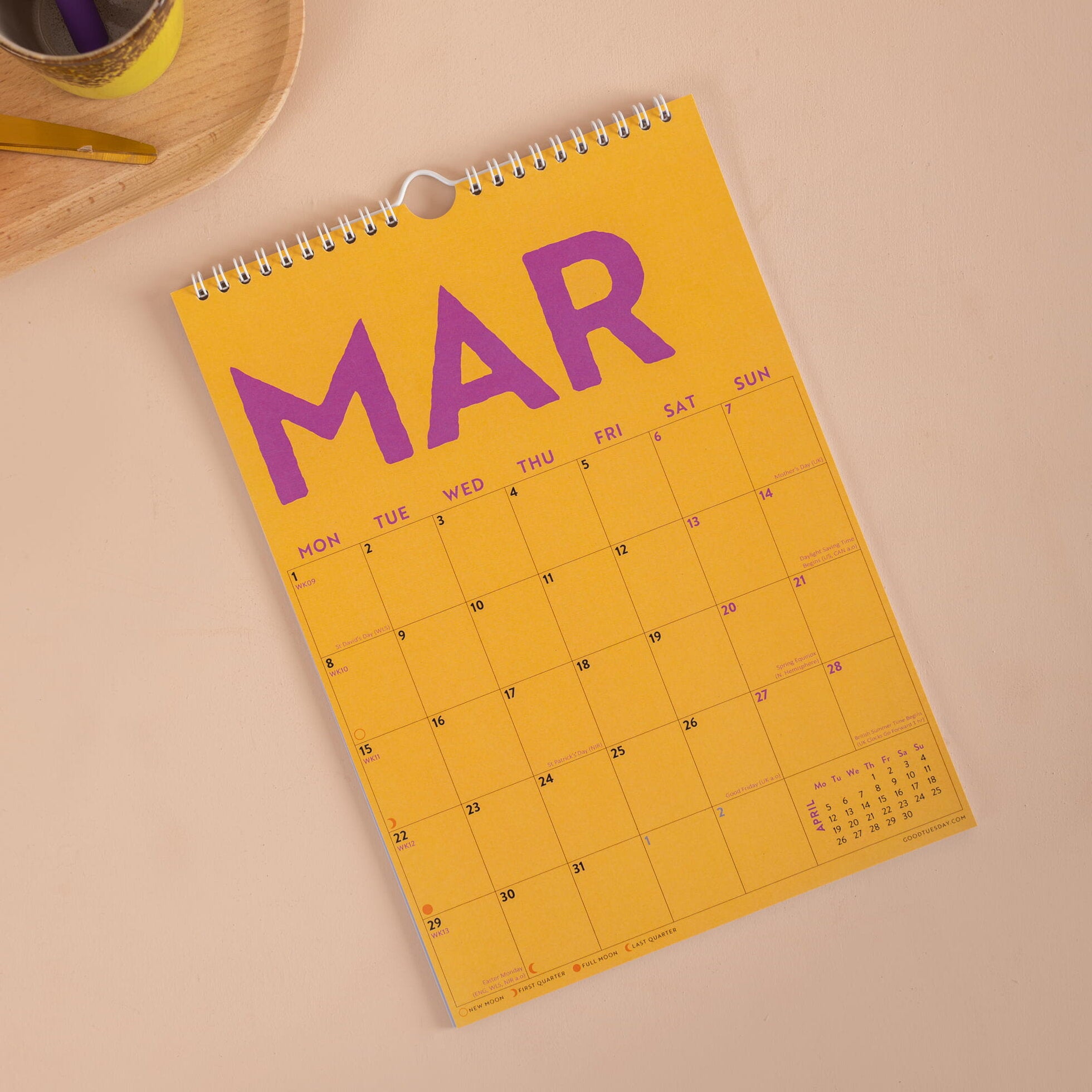 2027 Calendar - Colourburst A4