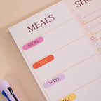 Meal Planner & Shopping List Pad - Colour Theory