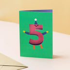 ‘5’ Die Cut Card - Simply Rye