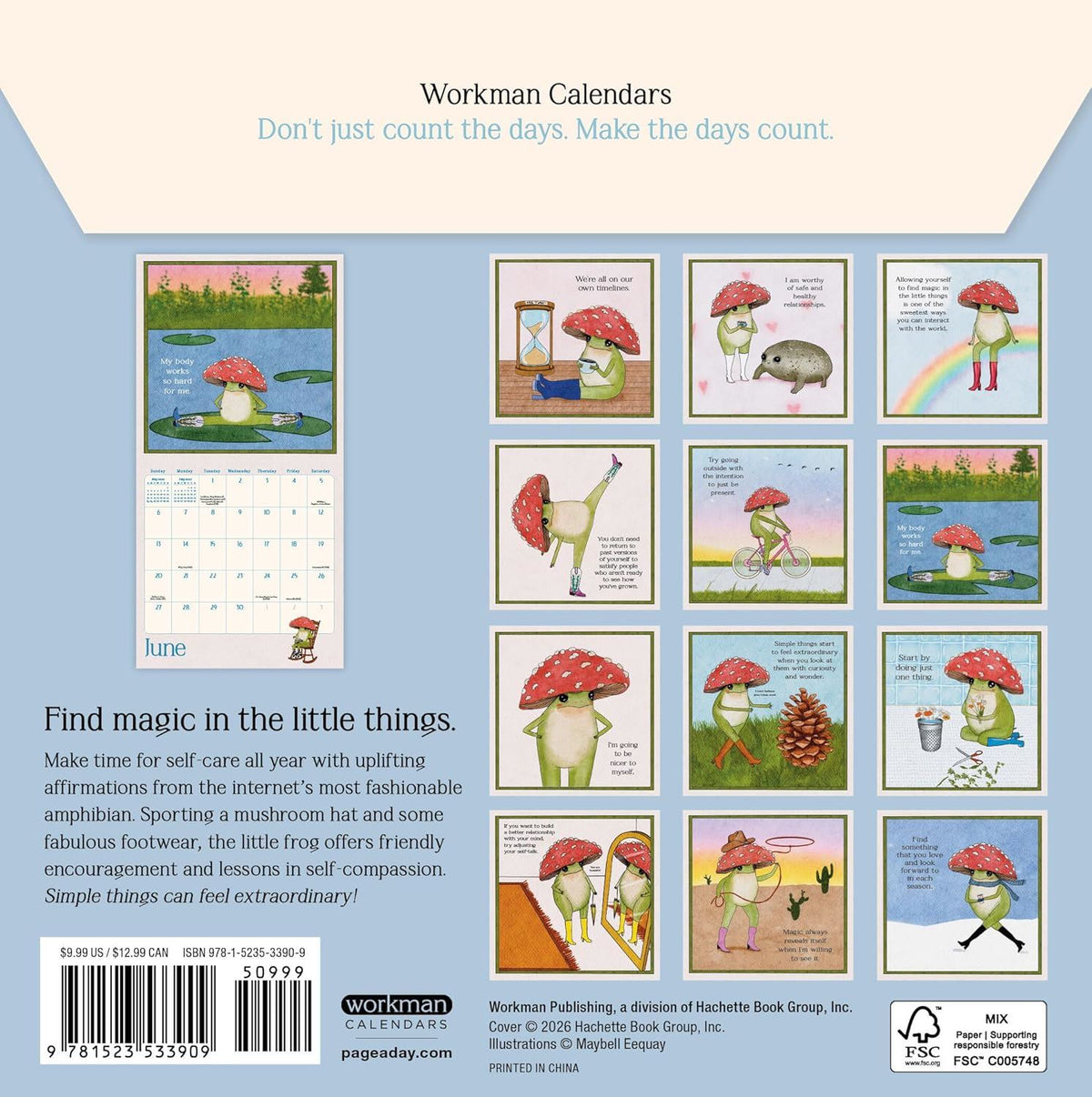 2027 Mini Calendar - Little Frog's Guide to Self Care