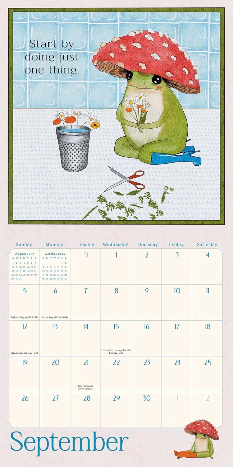 2027 Mini Calendar - Little Frog's Guide to Self Care
