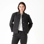 Denim Shacket - Washed Black
