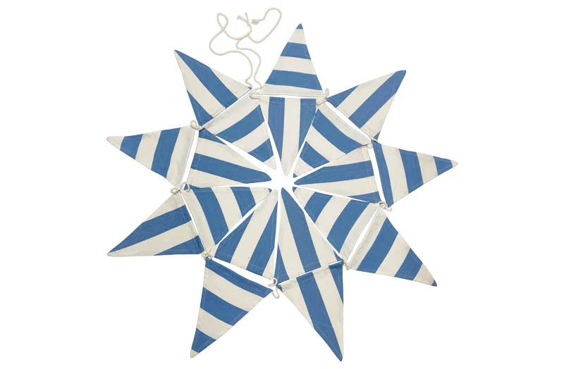 Light Blue and White Striped Bunting