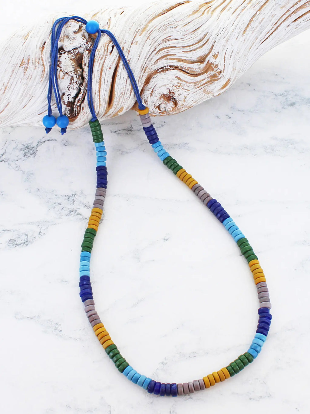Multi Bead Necklace - Blue/Green