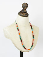 Multi Bead Necklace - Green/Pink