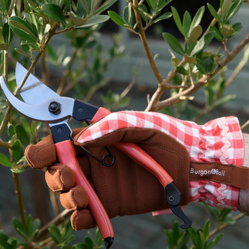 Gardening Gloves - Red Check