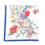 Satin Square Scarf - Cream Floral