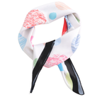 Satin Square Scarf - Coloured Dots