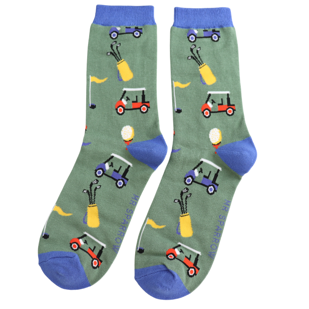 Mr Sparrow Gone Golfing Socks