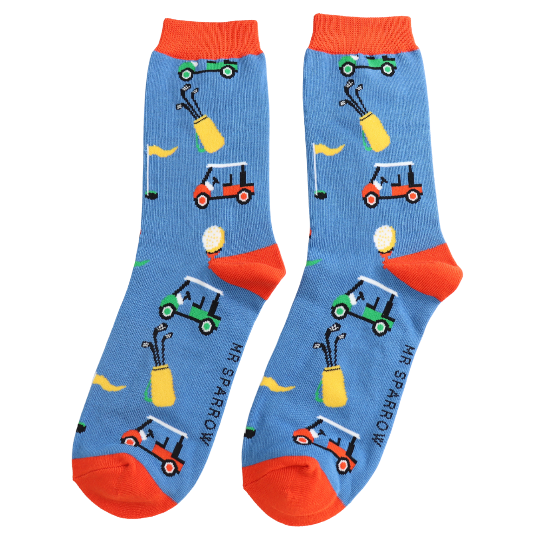 Mr Sparrow Gone Golfing Socks