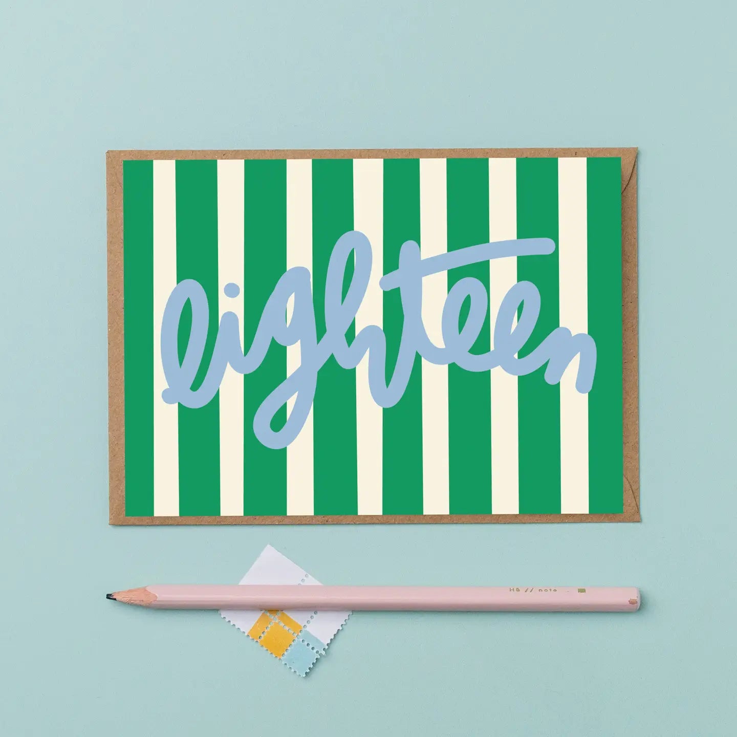 'Eighteen' Stripes Card