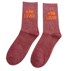 Miss Sparrow Glitter Socks - Wine Lover
