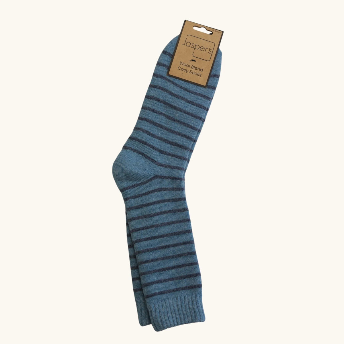 Jaspers Cosy Socks - Blue Thin Stripe