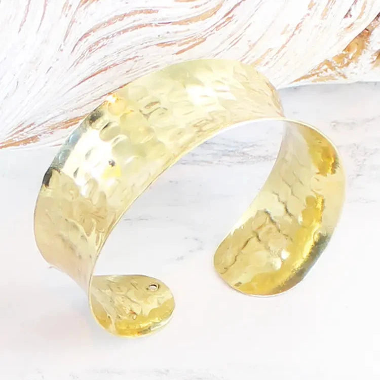 Solid Hammered Metal Cuff Bracelet
