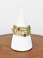 Set of 5 Snake Bracelets with Beads