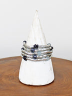 Set of 5 Snake Bracelets with Beads