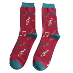 Mr Sparrow Music Notes Socks