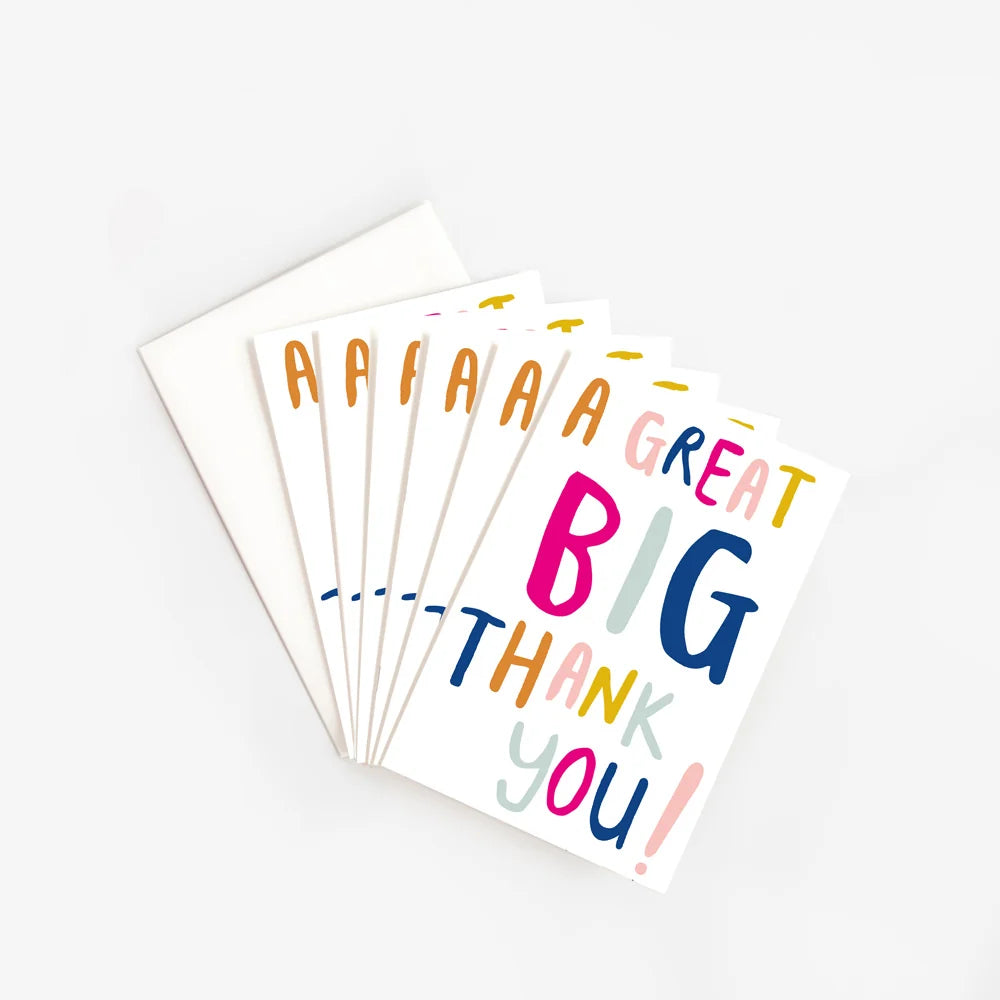 'A Great Big Thank You' Cards - Pack of 6