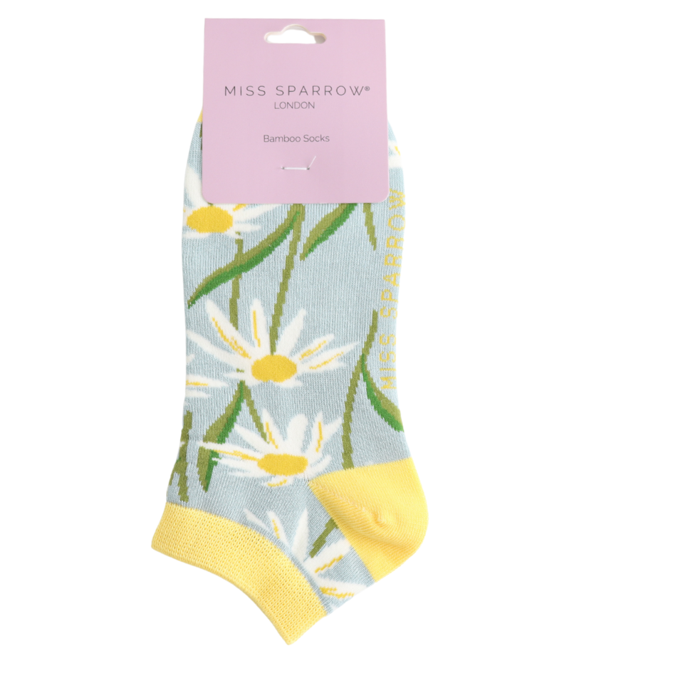 Miss Sparrow Oxeye Daisies Trainer Socks