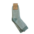 Jess & Lou Ribbed Socks - Sage Green Marl