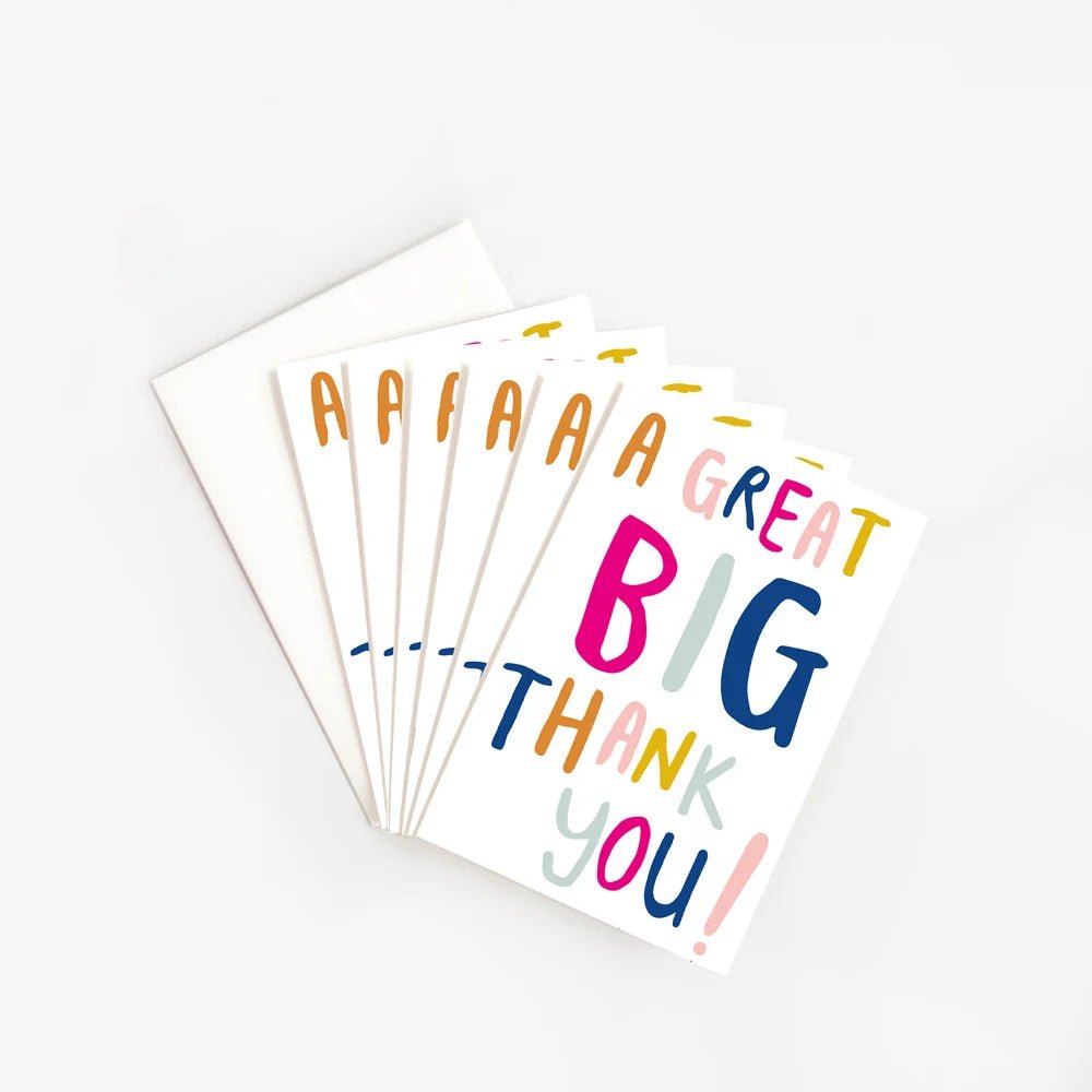 'A Great Big Thank You' Cards - Pack of 6 - Simply Rye