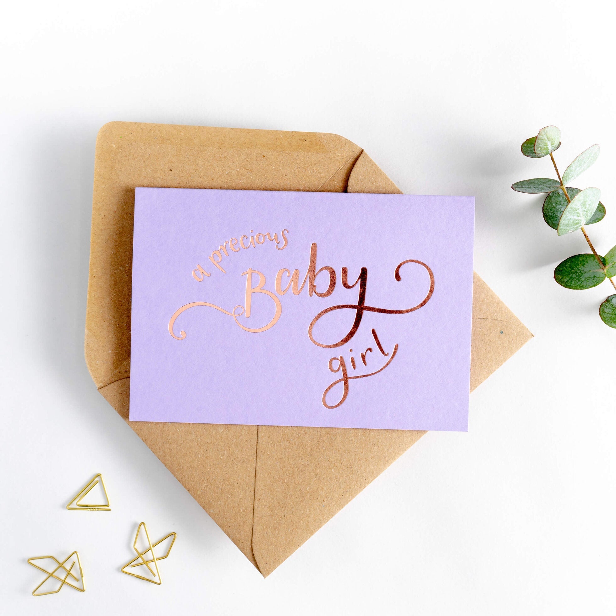 ‘A Precious Baby Girl’ Card - Simply Rye