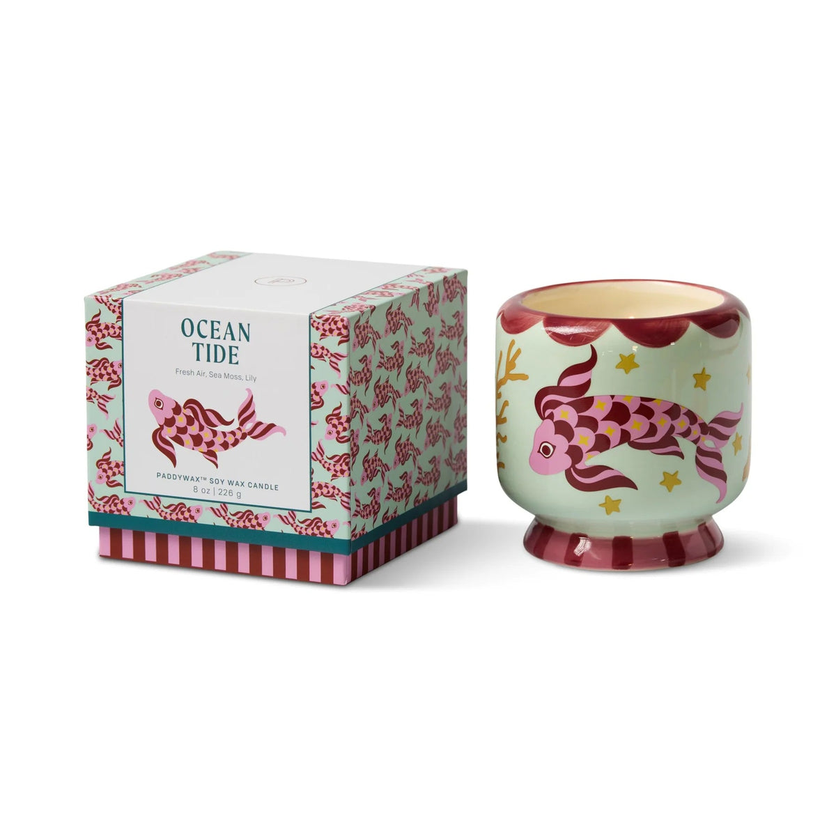 Adopo Ceramic Candle - Koi Fish (Sea Salt & Sage) - Simply Rye