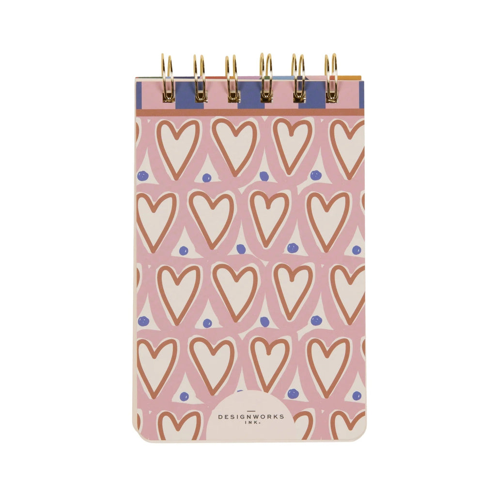 Adopo Hearts Wire Notepad - Simply Rye