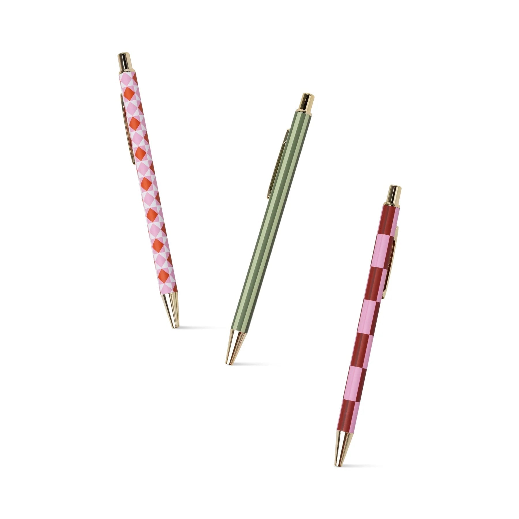 Adopo Set of 3 Pens - Diamond, Stripe, Check - Simply Rye