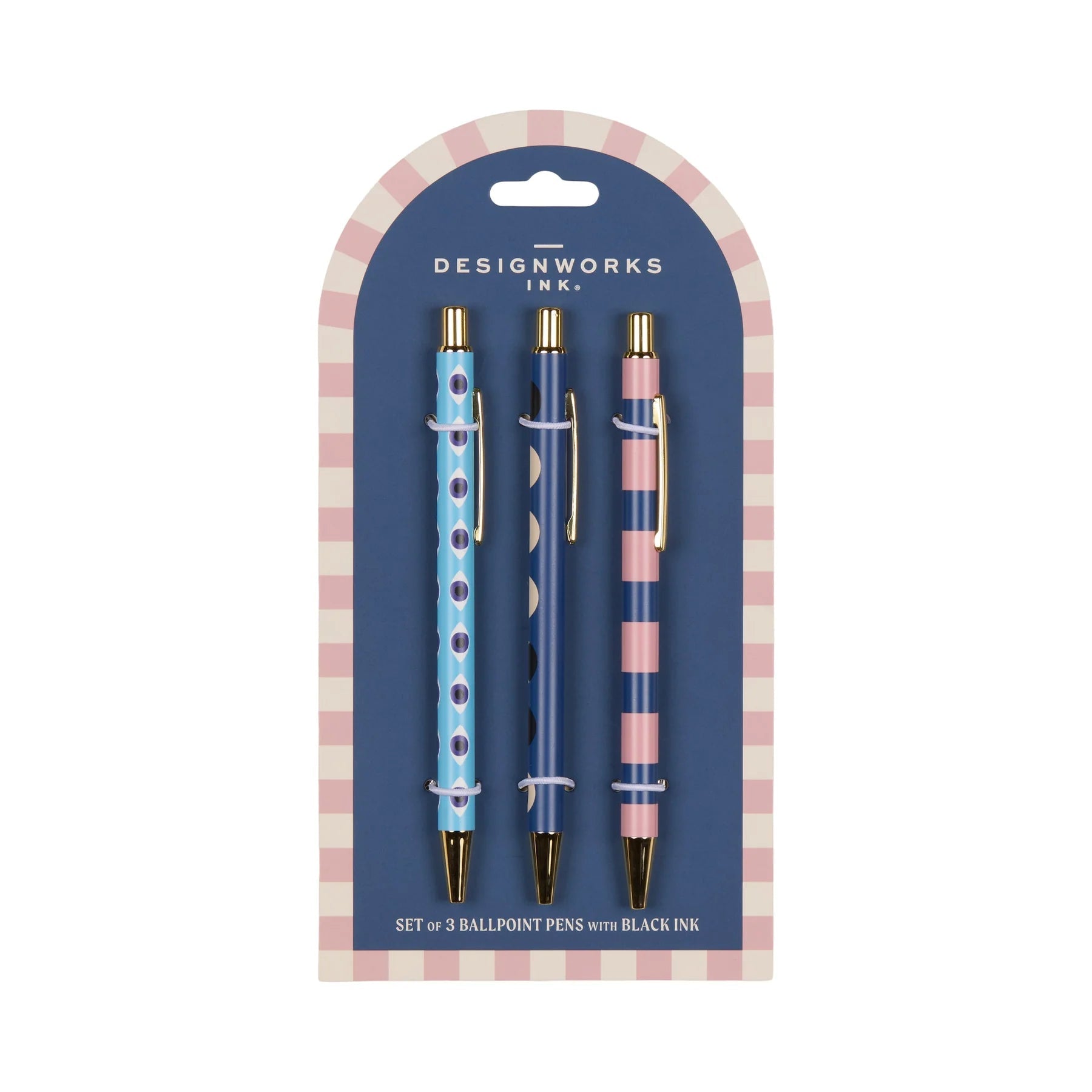 Adopo Set of 3 Pens - Eye, Moon, Stripe - Simply Rye