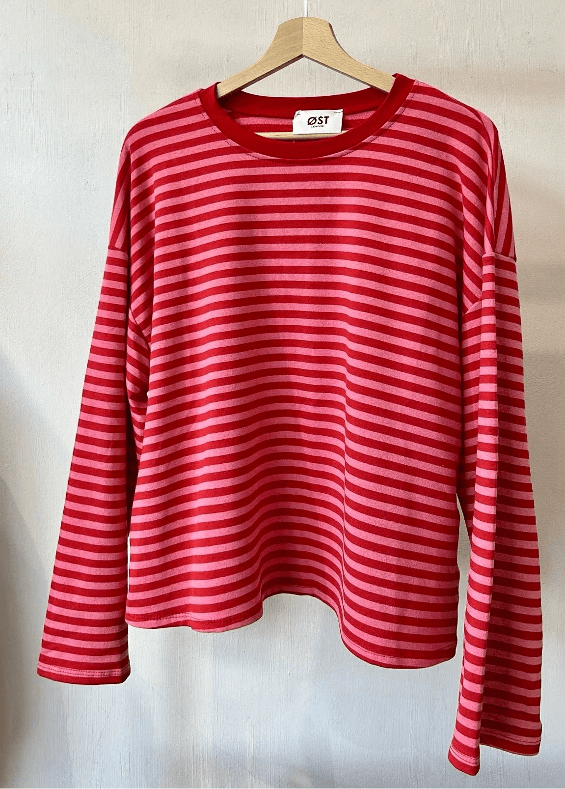 Anna Crewneck Stripe Top - Red/Pink - Simply Rye