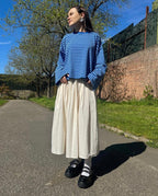 Anna Crewneck Stripe Top - Royal Blue/Light Blue - Simply Rye