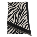 Zebra Print Scarf - Black