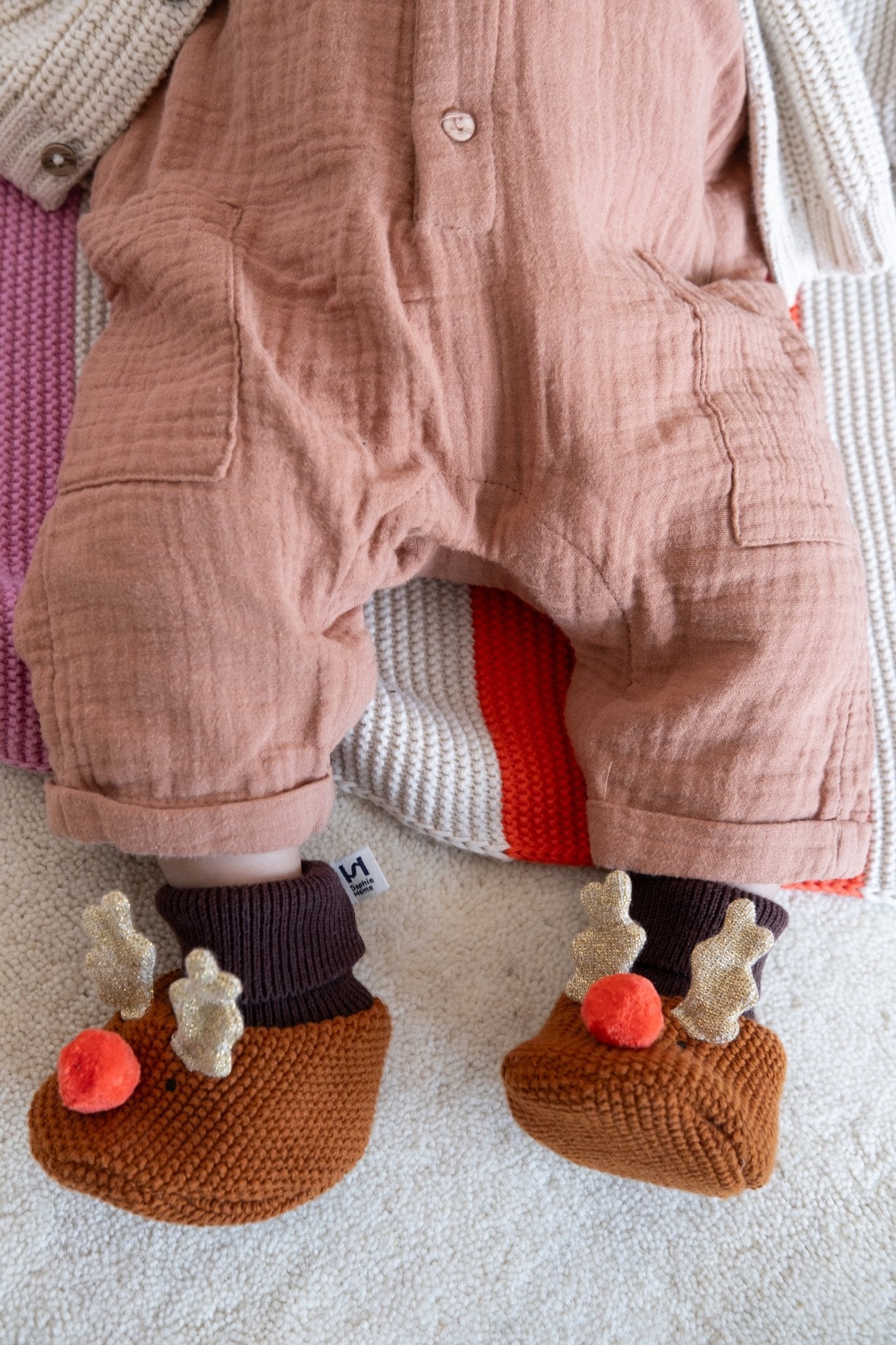 Baby Reindeer Slipper Socks - Simply Rye