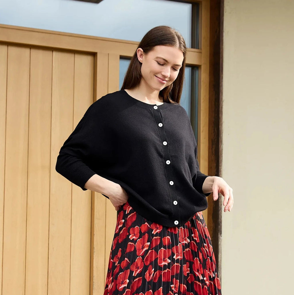 Batwing Cardigan - Black - Simply Rye